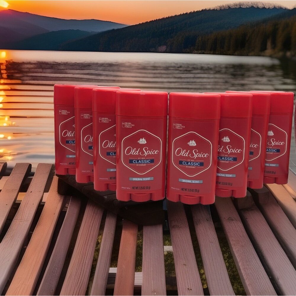 Old Spice Classic Deodorant 8 Pack 3.25 oz Original Scent New Sealed